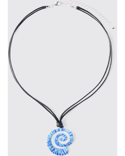 BoohooMAN Pendant Rope Necklace - Blau