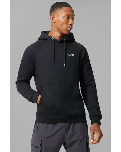 Boohoo Man Active Gym Basic Hoodie - Grau