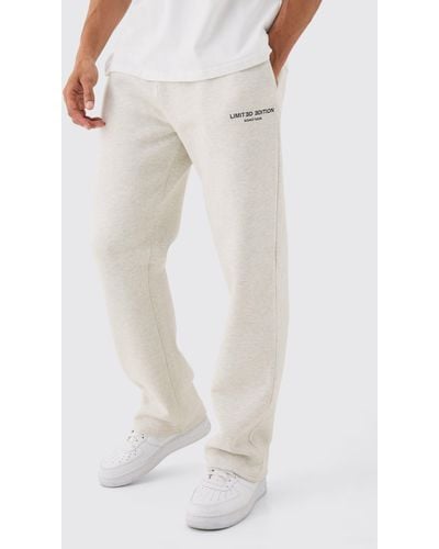 BoohooMAN Relaxed Fit Limited Jogger - White