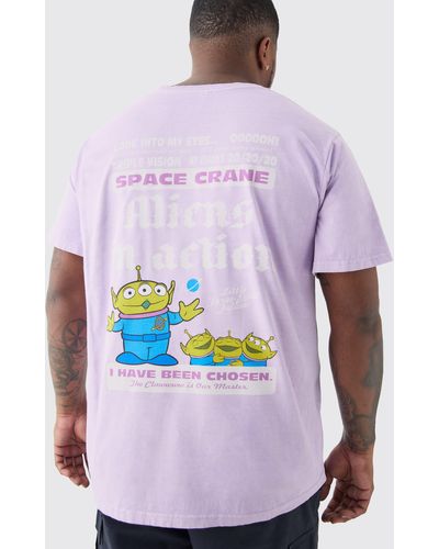 BoohooMAN Plus Toy Story T-shirt In Lilac - Purple