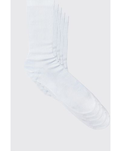 Boohoo 5 Plain Sports Socks - Blanco