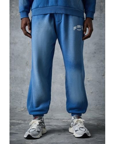 BoohooMAN Man Active Vintage Washed One More Rep Jogger - Blue