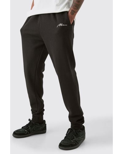 BoohooMAN Tall Signature Slim Fit Jogger In Black