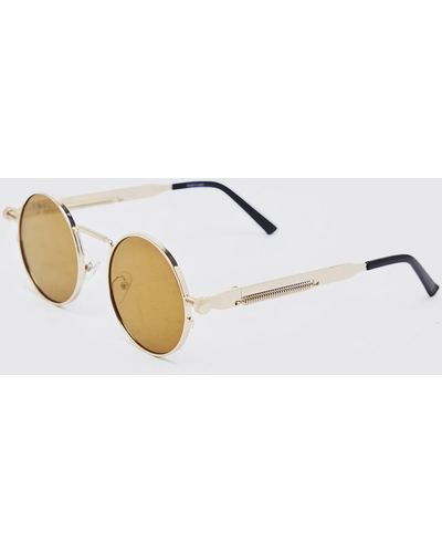 BoohooMAN Recycelte Vintage-Sonnenbrille - Mettallic