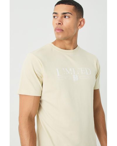 BoohooMAN Slim Interlock Limited Edition T-shirt - White
