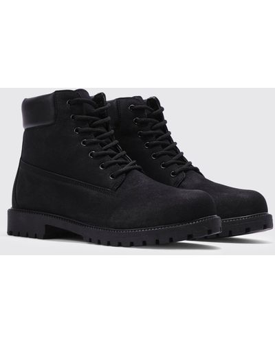 Boohoo Worker Boots - Black