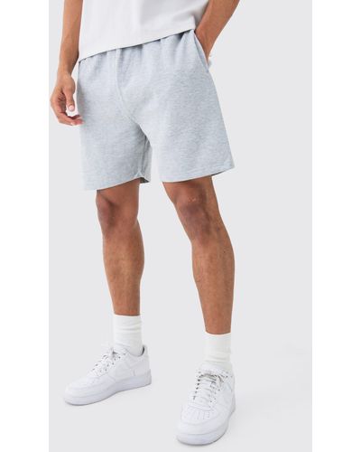 BoohooMAN Oversized Jersey Shorts - White