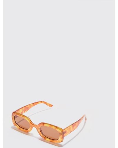 BoohooMAN Chunky Torte Frame Sunglasses - White