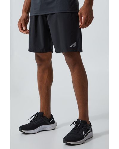 BoohooMAN Active 7 Inch Fast Dry Shorts - Black