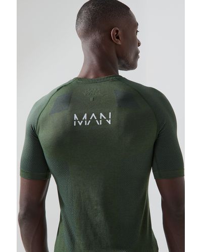 BoohooMAN Man Active Seamless T-shirt - Green