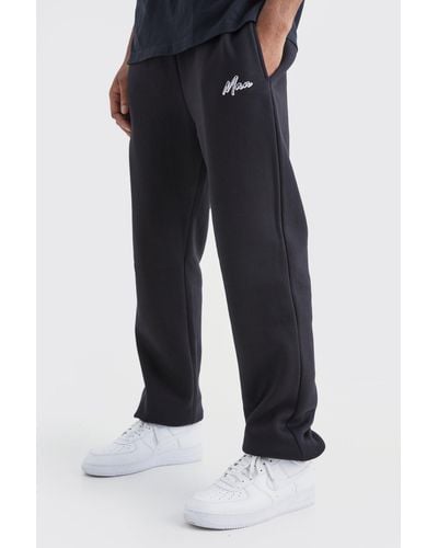 BoohooMAN Tall Core Fit Man Signature Branded Jogger - Blue
