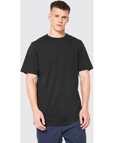 BoohooMAN Tall Basic Rundhals T-Shirt - Schwarz