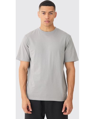 BoohooMAN Basic Crew Neck T-shirt - Grey