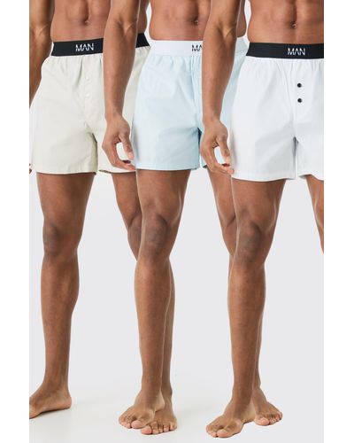 BoohooMAN 3er-Pack Original Man Boxershorts - Weiß