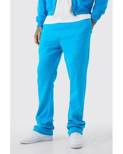 BoohooMAN Tall Slim Fit Stacked Jogger - Blue