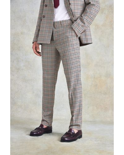 Boohoo Slim Flannel Suit Trousers - Grey