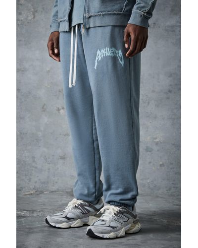 BoohooMAN Man Active Washed Rest Day Jogger - Blue