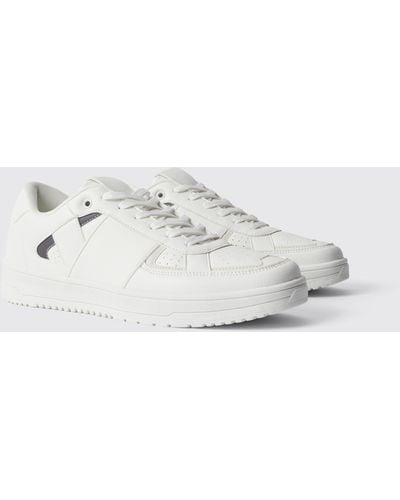 BoohooMAN Panel Detail Sneaker - White