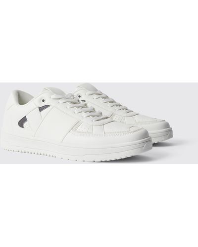 BoohooMAN Panel Detail Trainer - White
