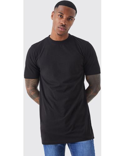 BoohooMAN Basic Rundhals T-Shirt - Schwarz