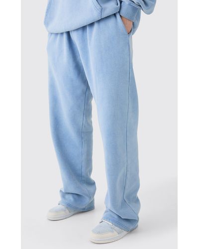 BoohooMAN Tall Relaxed Fit Acid Wash Jogger - Blue