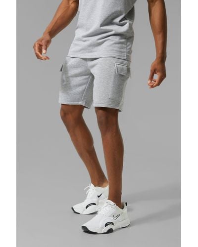 Boohoo Active Cargo Shorts - Grey