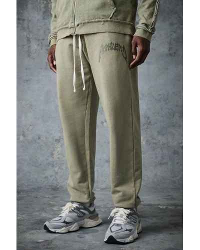 BoohooMAN Man Active Washed Rest Day Jogger - Green