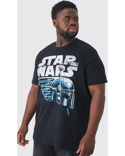 BoohooMAN Plus Star Wars License Print T-shirt - Blau