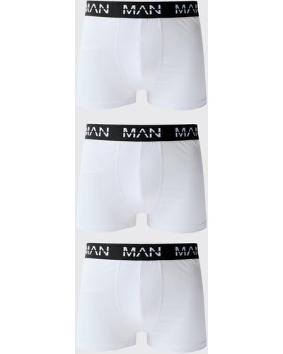 BoohooMAN Man Active Performance 3 Pack Boxer - White