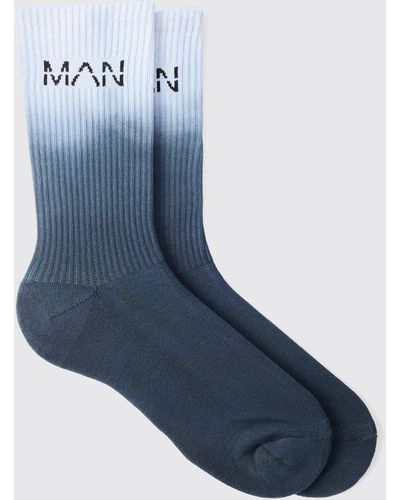 BoohooMAN Man Active Socken mit Farbverlauf - Blau