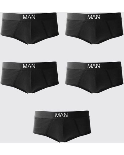 BoohooMAN 5er-Pack Man-Dash Boxershorts - Schwarz