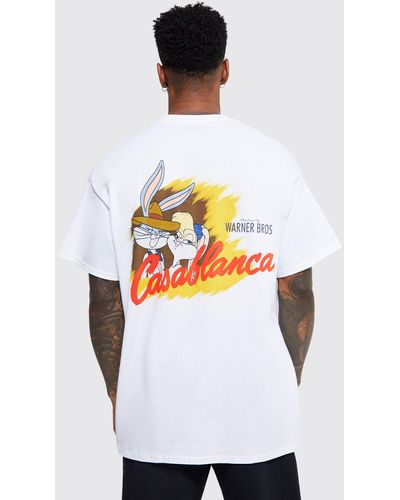 Boohoo Oversized Looney Tunes T-shirt - White