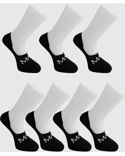 BoohooMAN Man Dash Invisible 7 Pack Socks - White