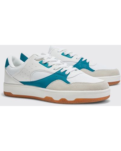 BoohooMAN Contrast Panel Detail Trainer - Blue