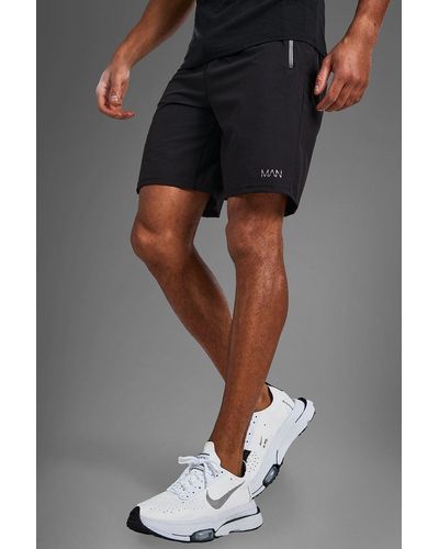 BoohooMAN Man Active Shorts mit Reißverschluss-Taschen - Grau