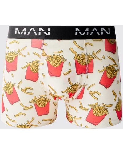 BoohooMAN Man French Fries Printed Boxers - Multicolour