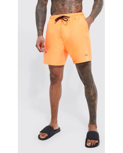 Orange BoohooMAN Beachwear for Men | Lyst