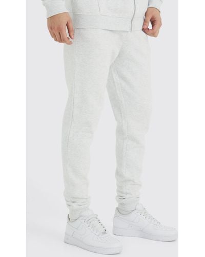 BoohooMAN Tall Skinny Fit Jogger - White
