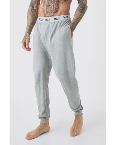 BoohooMAN Tall Man Loungewear Sweatpants In Gray Marl - Multicolor