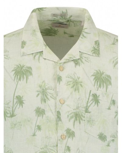Dstrezzed Resort Shirt S/s Aqua Palm Li - Groen