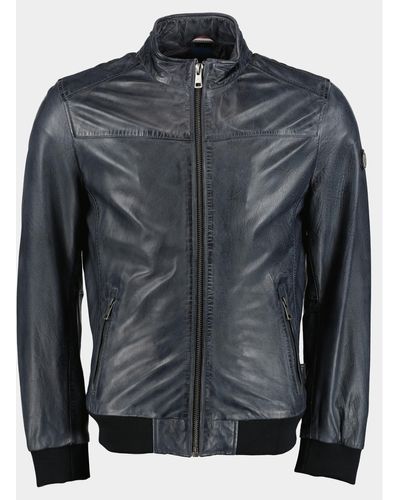 Donders 1860 Lederen Jack Leather Jacket - Zwart