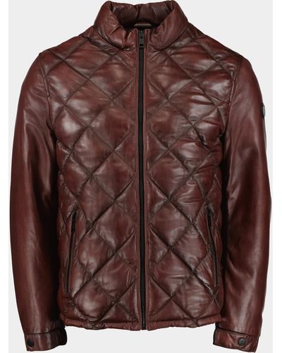 Donders 1860 Lederen Jack Leather Jacket - Bruin