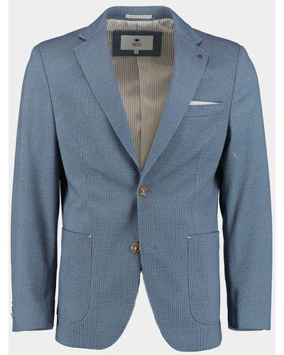 Bos Bright Blue Colbert D7,5 Lommer Jacket - Blauw