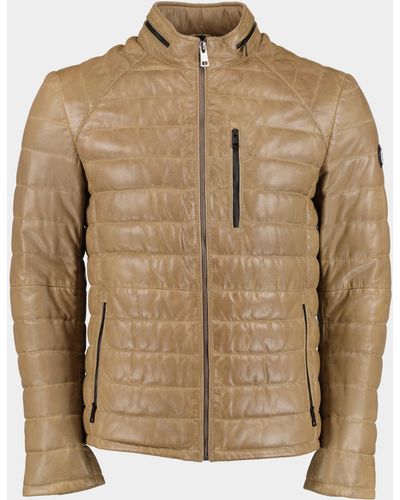 Donders 1860 Lederen Jack Leather Jacket - Naturel