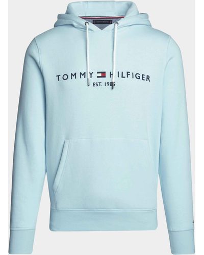 Tommy Hilfiger Sweater Tommy Logo Hoody - Blauw
