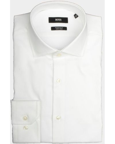 BOSS Overhemd Extra Lange Mouw Overhemd Gordon Regular - Wit