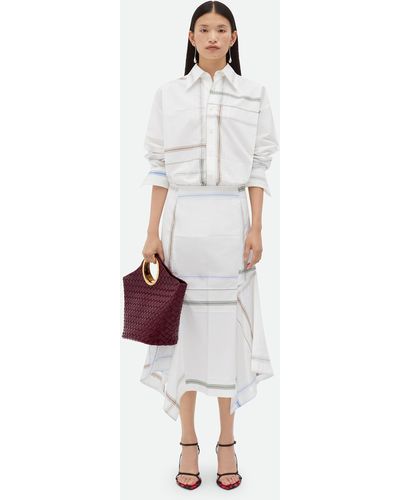 Bottega Veneta Handkerchief Cotton Skirt - White