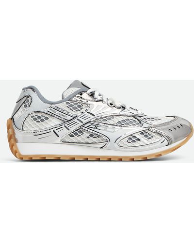 Bottega Veneta White Calfskin Low Top Sneakers