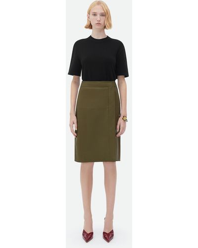 Bottega Veneta Leather Skirt - Green