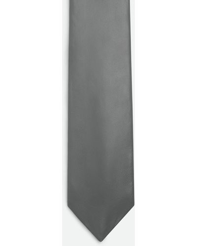 Bottega Veneta Krawatte Aus Leder - Grau